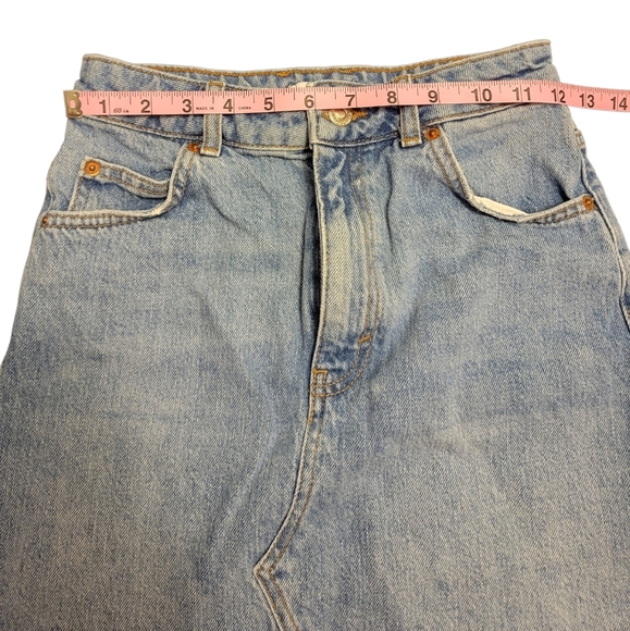 Top Shop demin distressed skirt - Picture 4 of 5